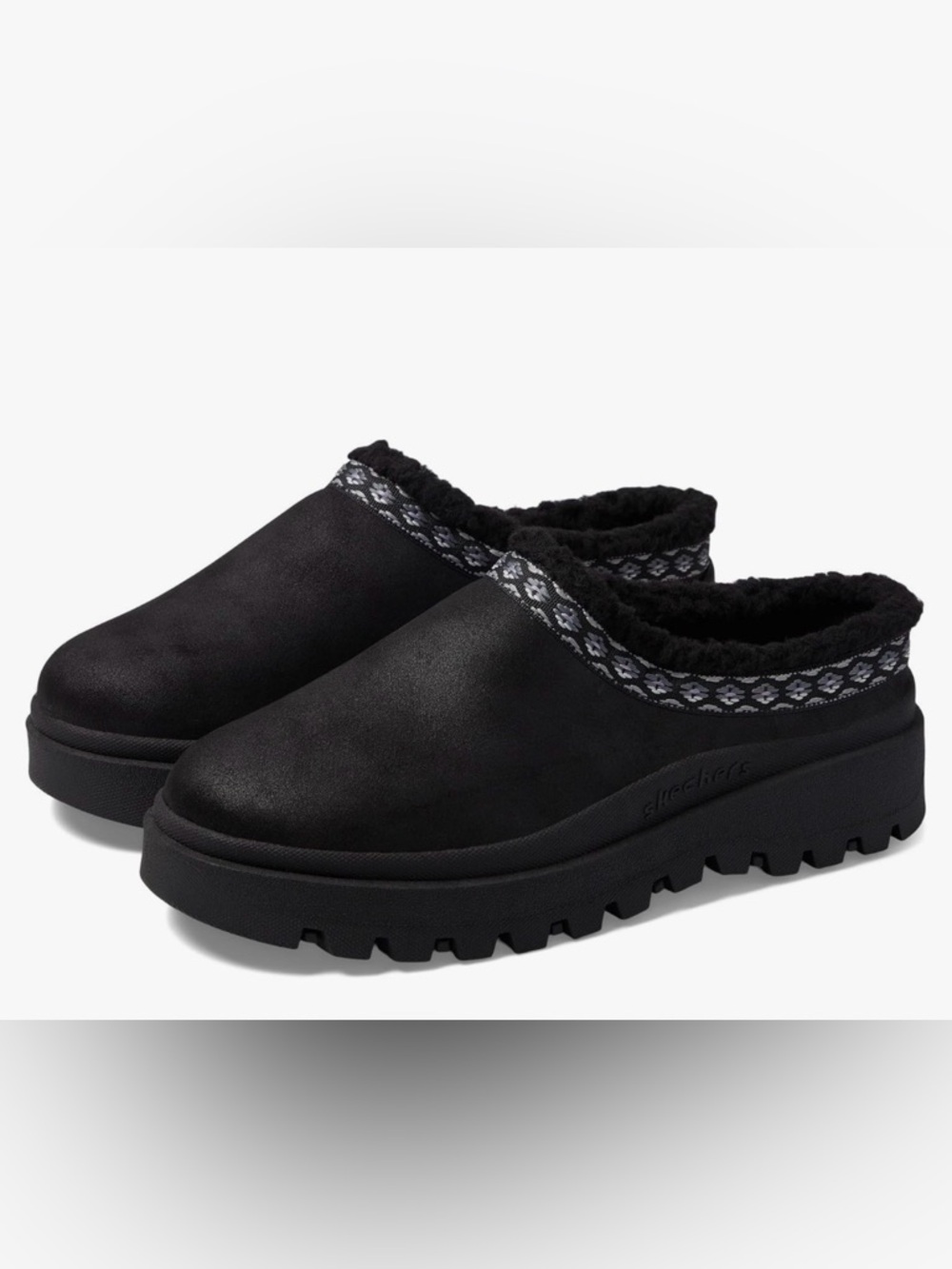 Skechers Women's Shindigs - Comfy Hour slides clogs mules black shoes